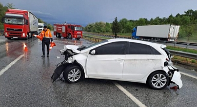 Avrupa Otoyolunda Kaza: 1 Yaralı