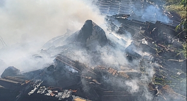 Babaeski'de Ahır Yangını