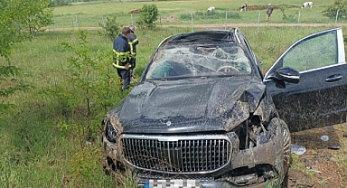 E-80 Avrupa Otoyolu'nda Trafik Kazası