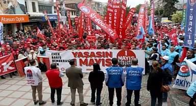 Edirne'de 1 Mayıs kutlamasına 2 bin kişi katıldı