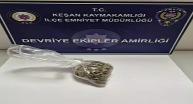 Edirne'de araçta marihuana ele geçirildi