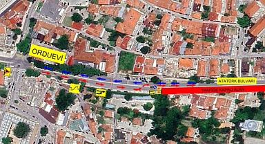 Edirne'de Asfalt Çalışmaları Nedeniyle Atatürk Caddesi Trafiğe Kapatılacak