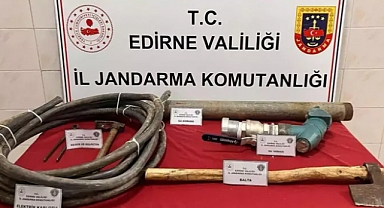 Edirne'de su deposundan hırsızlığa 2 gözaltı
