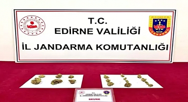 Edirne'de üzerinde uyuşturucuyla yakalanan şüpheliye gözaltı