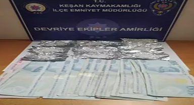 Edirne’de uyuşturucuyla yakalanan şüpheliye gözaltı