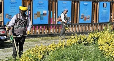 Kent Genelinde Ot Biçme Çalışmalarını Sürdürüyor