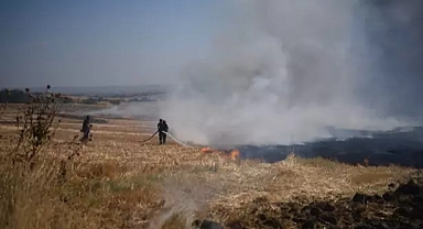 EDİRNE'DE ANIZ YANGININDA 150 DÖNÜM TARIM ALANI ZARAR GÖRDÜ