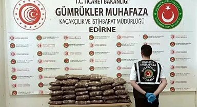 Edirne'de son 1 ayda, 1 ton 108 kilo 798 gram uyuşturucu ele geçirildi