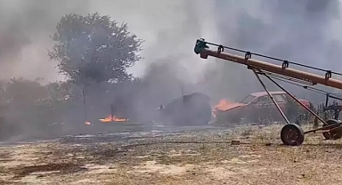 Edirne'deki anız yangınında 500 dönüm arazi zarar gördü