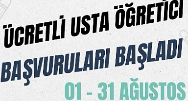 Halk Eğitimi Merkezi Müdürlüğü'nden Ücretli Usta Öğretici Başvuru Duyurusu