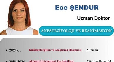 Kırklareli Eğitim ve Araştırma Hastanesi'nde Yeni Anestezi Uzmanı Göreve Başladı