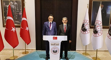 Kırklareli Valisi Birol Ekici, Göç İdaresi Başkanlığı Genel Müdürü Ozan Gazel'i Kabul Etti