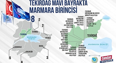 TEKİRDAĞ, MAVİ BAYRAK'TA MARMARA DENİZİ BİRİNCİSİ