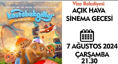 Vize Belediyesi'nden Çocuklara Özel Açık Hava Sinema Gecesi