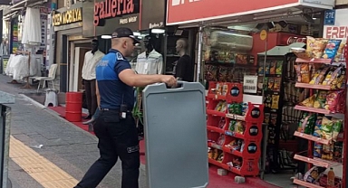 Zabıtadan Kaldırım İşgali Denetimi