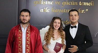 Babaeski'de Nikah ve Yüzük Takma Töreni Heyecanı
