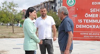 BAŞKAN GENCAN AKIN, 15 TEMMUZ PARKI’NDA YÜRÜTÜLEN YENİLEME ÇALIŞMALARINI YERİNDE İNCELEDİ!