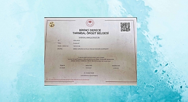 Birinci Derece Tarımsal Örgüt Belgesi Aldı