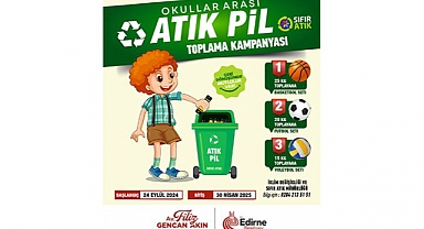 EDİRNE BELEDİYESİ'NDEN ÇEVRE DOSTU KAMPANYA: OKULLAR ARASI PİL TOPLAMA KAMPANYASI BAŞLIYOR!