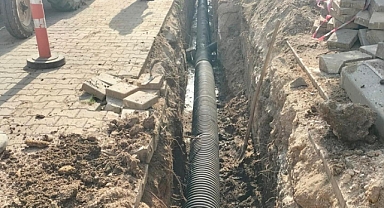 Babaeski'de Yağmur Suyu Hattı Çalışmaları Hızla Devam Ediyor