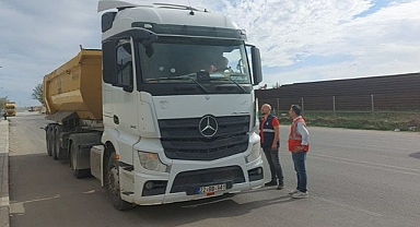 HAFRİYAT KAMYONLARI DENETLENİYOR