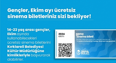 Kırklareli'de Gençler İçin Ücretsiz Sinema Biletleri