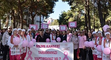 Kırklareli'de Meme Kanseri Farkındalık Yürüyüşü