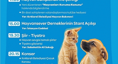 Kırklareli'nde Hayvanları Koruma Günü Etkinliği