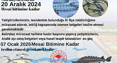 Su Ürünleri Yetiştiriciliği Destek Programı Başlıyor