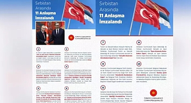 Türkiye ile Sırbistan arasında 11 anlaşma imzalandı
