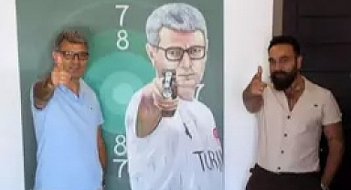 Yusuf Dikeç'in hedef noktasına yapacağı atışla tamamlanacak tablonun geliri depremzedelere bağışlanacak