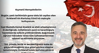 Ahmet Gökhan Sarıçam’dan Kırklareli'nin Kurtuluş Günü Mesajı