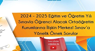 LGS MERKEZÎ SINAVINA YÖNELİK YENİ ÖRNEK SORULARI YAYIMLANDI