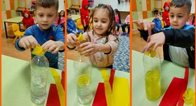 Anasınıfı Öğrencileri Turuncu Rengi Deneyimleyerek Öğrendi