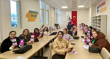 Babaeski KYK Kız Öğrenci Yurdu'nda KADES Tanıtımı Yapıldı