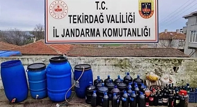 Tekirdağ'da 2 bin 471 litre sahte ve kaçak içki ele geçirildi