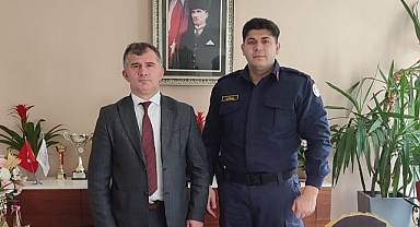 Babaeski İlçe Jandarma Komutanı'ndan İlçe Milli Eğitim Müdürü'ne Ziyaret