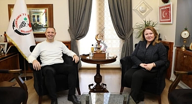 Başkan Bulut, İl Milli Eğitim Müdürü Özefsun ile Karne Şenliği İçin Bir Araya Geldi