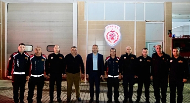 Başkan Bulut, Yeni Yılın İlk Saatlerinde Güvenlik ve İtfaiye Personelini Ziyaret Etti