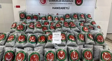 Hamzabeyli'den giriş yapan TIR'da 870 kilo skunk ele geçirildi