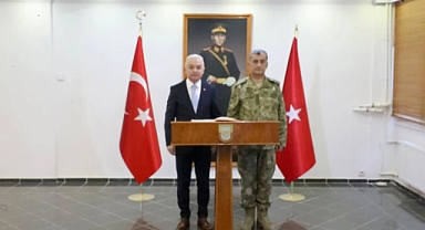 Vali Uğur Turan, 55. Mekanize Piyade Tugay Komutanı Tuğgeneral Erdal Köse’yi Ziyaret Etti