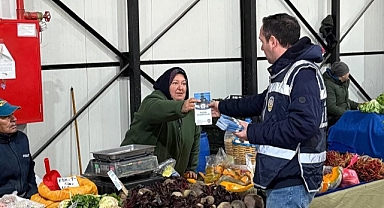 Kırklareli Emniyeti, Kapalı Pazar Yerinde Dolandırıcılık Bilgilendirmesi Yaptı