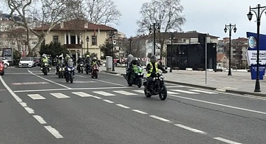 Tekirdağlı motorculardan ‘motorcu dostu bariyer’ eylemi