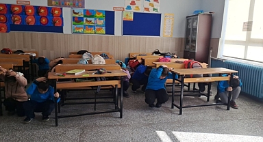 Babaeski Fatih İlkokulu’nda Deprem Tatbikatı Gerçekleştirildi