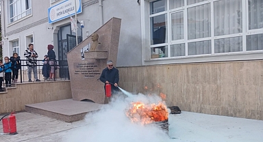 Babaeski Fatih İlkokulu’nda Yangın Tatbikatı Gerçekleştirildi