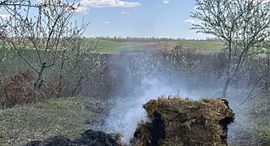 Sıcaklığın düştüğü Edirne'de üreticiler, badem ağaçlarını 'dumanlama' yöntemi ile koruyor