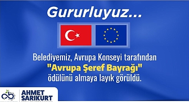 Çorlu Belediyesi`ne Avrupa`dan Bir Ödül Daha: Avrupa Şeref Bayrağı