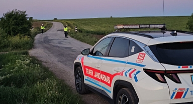 Edirne'de devrilen motosiklet metrelerce sürüklendi: 1 ölü, 1 yaralı