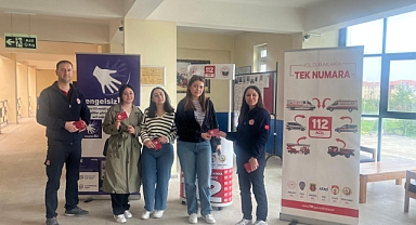 Kırklareli 112 Acil Çağrı Merkezi'nden Babaeski MYO'da Tanıtım Etkinliği