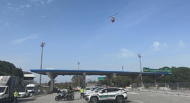 Kırklareli'de jandarmadan Cayrokopter ile trafik denetimi